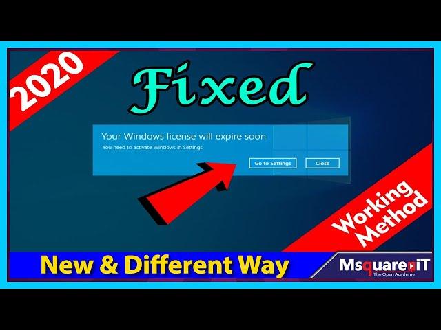 Your licence will expire soon windows 10 / 2020 | Windows 10 | Msquare iT