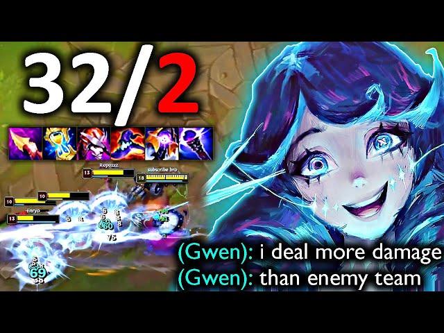 GWEN DEALS MORE DAMAGE THAN ENEMY TEAM (REALLY 1v5)