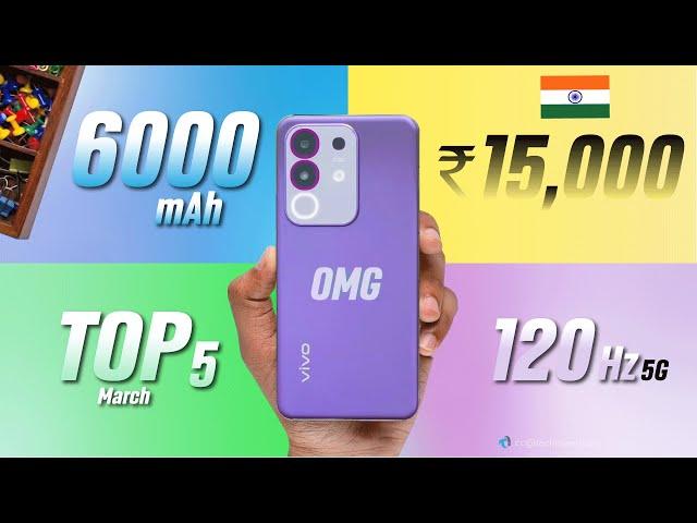 TOP 5 | Best 5G Phone under 15000 with 6000 mAh Battery 2025 | Under 15000 phone