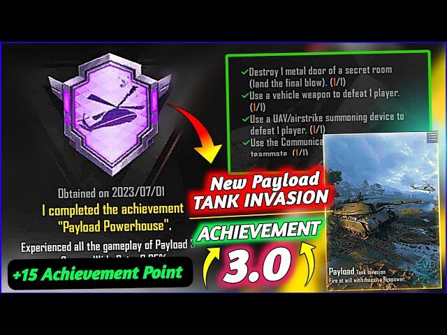 Complete Now (Payload Powerhouse) Achievement in TANK INVASION, New Payload Mode 3.0 in BGMI,