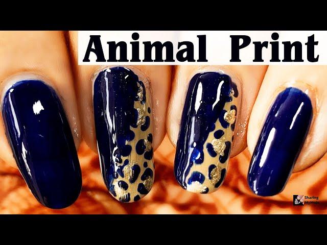 DIY Leopard Nail Art Tutorial Blue Leopard Nails design