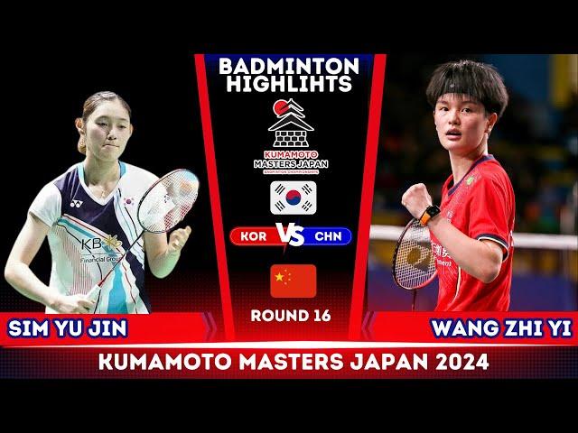 WANG Zhi Yi (CHN) vs SIM Yu Jin (KOR) | Kumamoto Masters Japan 2024 Badminton