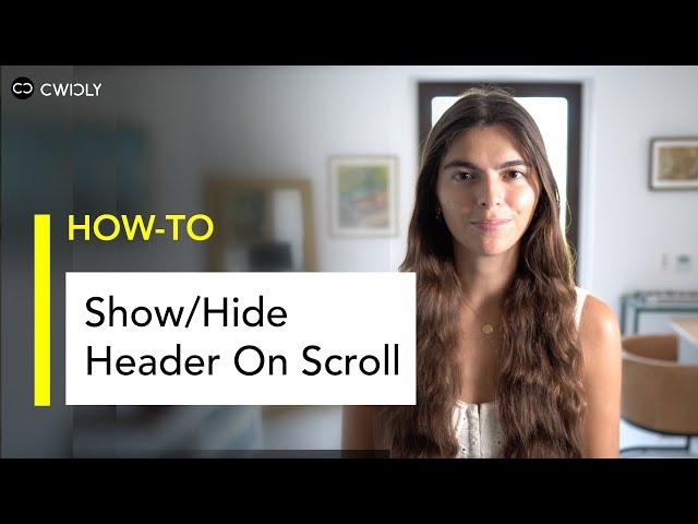 Show & Hide Header on Scroll -  Wordpress Gutenberg