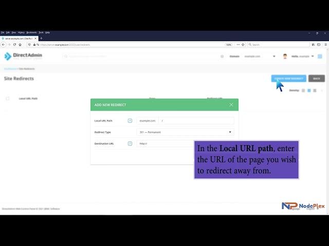 How to redirect your website in DirectAdmin