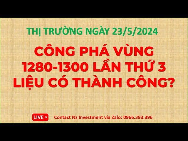 CÔNG PHÁ VÙNG 1280-1300 LẦN THỨ 3 | NHẬN ĐỊNH THỊ TRƯỜNG CHỨNG KHOÁN