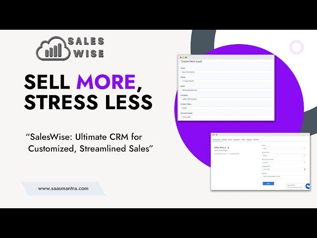 SaleswiseCRM Lifetime Deal | Super-customized CRM Tool | SaaS Mantra