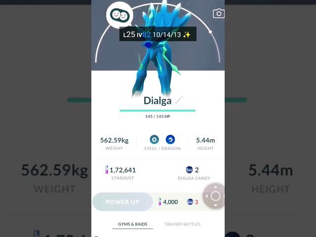 Pokemon Go mein shhiny dialga new trick  #darksidepokemon