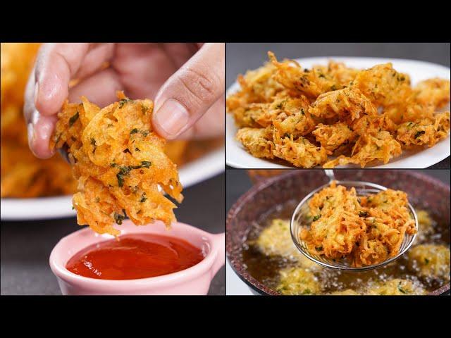 CRISPY POTATO LACCHA PAKORA | ALOO LACCHA PAKORA | CRUNCHY POTATO PAKODA RECIPE | ALOO PAKORA