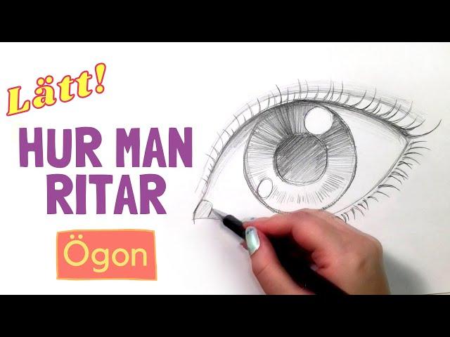 Hur man ritar ett realistiskt öga – Lätt lär dig teckna-video med svenska röstinstruktioner!