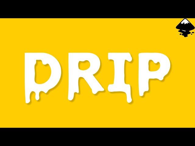 Create a manual drip text effect in Inkscape