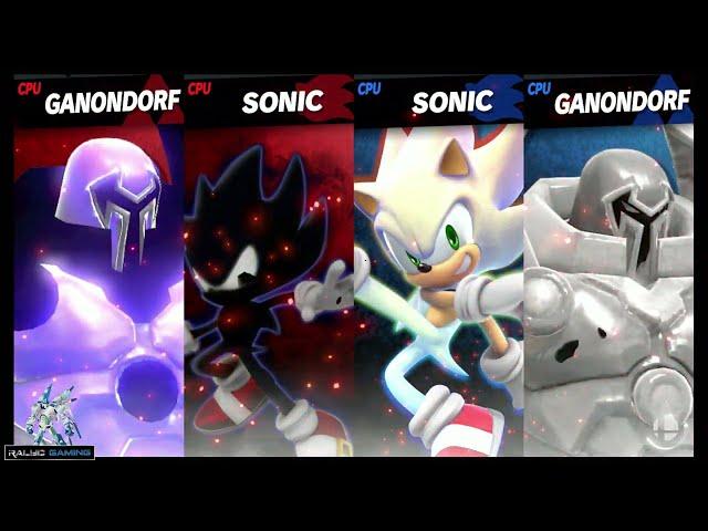 Dark Onslaught & Dark Super Sonic vs Hyper Sonic & White Onslaught