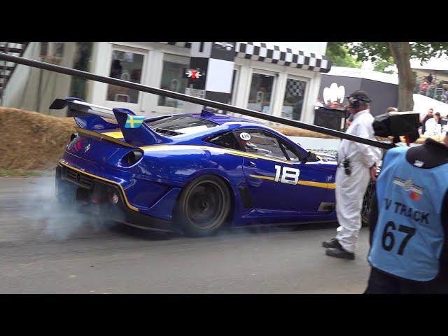 Ferrari 599XX EVO Going FLATOUT! EXTREME V12 SOUNDS @ Goodwood Festival of Speed!