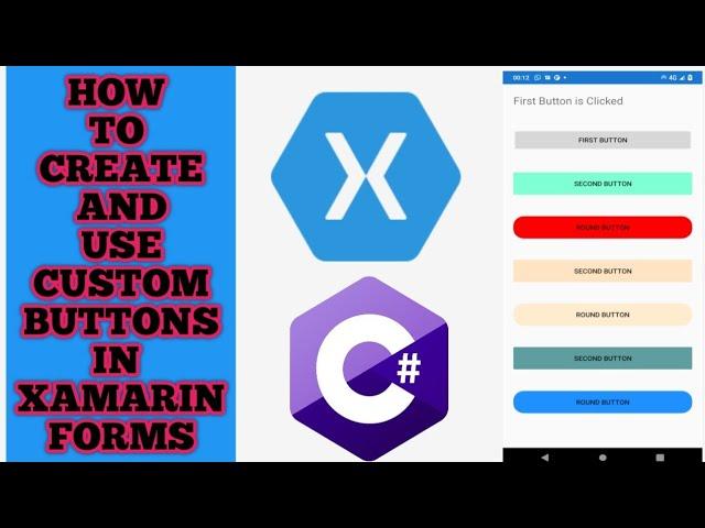 C# Xamarin Button | Button in Xamarin | Custom Button in Xamarin Forms