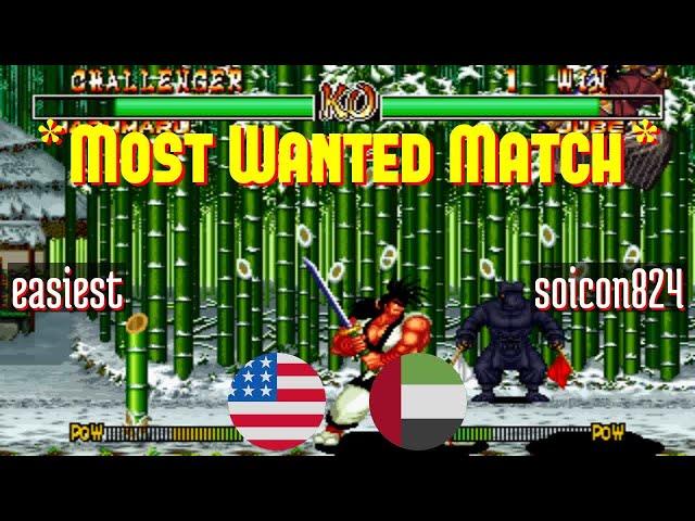 @samsho2: easiest (US) vs soicon824 (AE) [Samurai Shodown II Fightcade] Jan 20