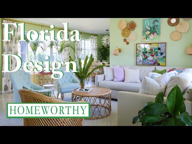 FLORIDA INTERIOR DESIGN | Punchy Prints, Tropical Furnishings, and Airy Decor