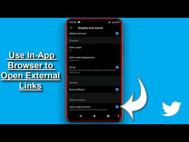 How to Open External Links In App Browser on Twitter in Android