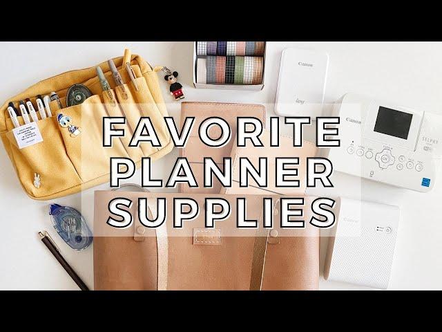 WHAT'S IN MY POUCH - favorite planner supplies, leather totes, pens, printers and more!