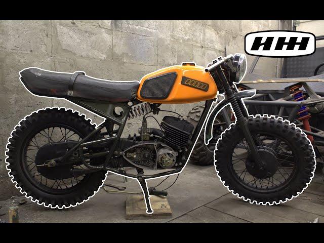 Scrambler из ИЖ Юпитер 4 часть 7. Собрал рулевую колонку, работы над стилем.