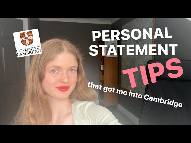 how to write a personal statement!