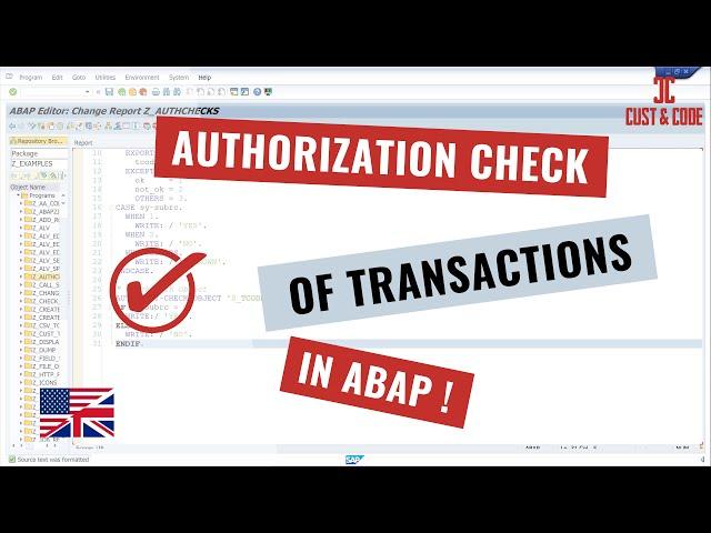 Authorization Check of Transactions in ABAP - 2 Options [english]