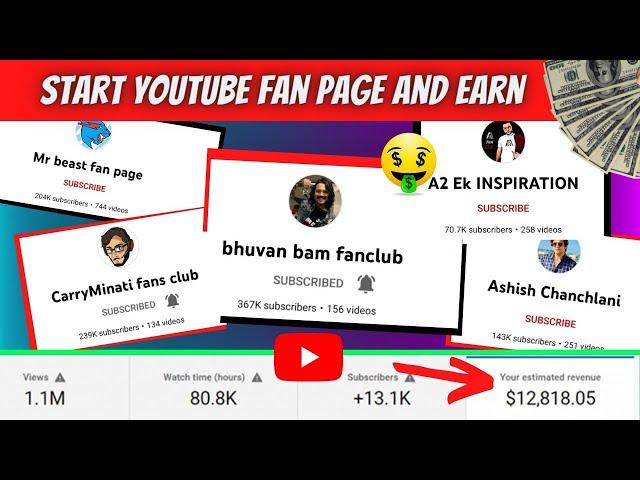 Earn ₹30,000/-  From Youtube Fan Page (Copy and Paste) |  @CarryMinati @BBKiVines @MrBeast