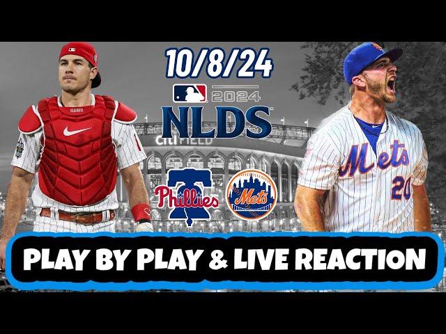 New York Mets vs Philadelphia Phillies Live Reaction | NLDS | GAME 3 | 10/8/24 | Mets vs Phillies