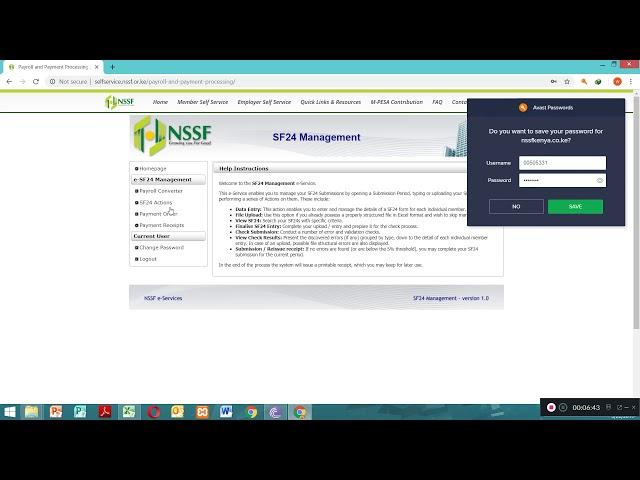 How to process nssf payment slip