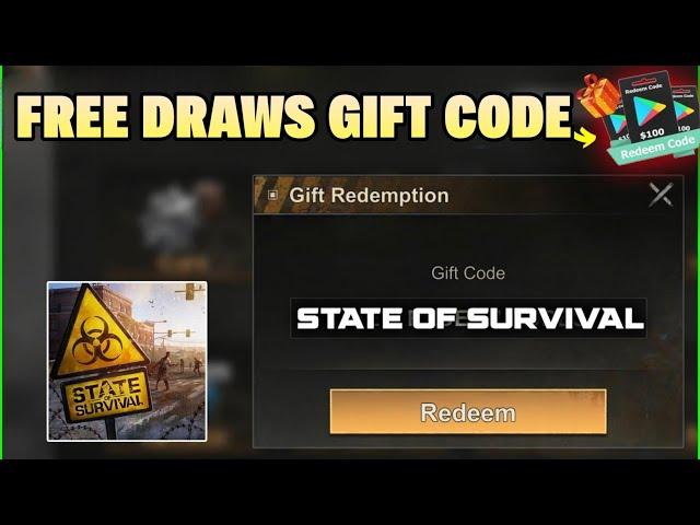 Free Draws Gift Code: State Of Survival | New State Of Survival Codes 2024