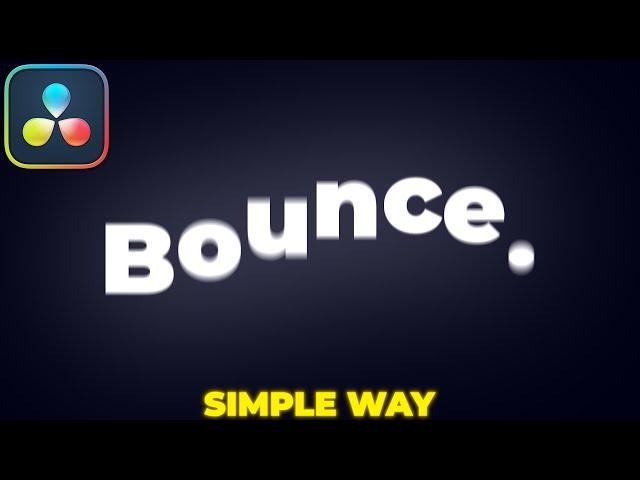 Text Bounce Effect Tutorial in Davinci Resolve | Bouncy Text