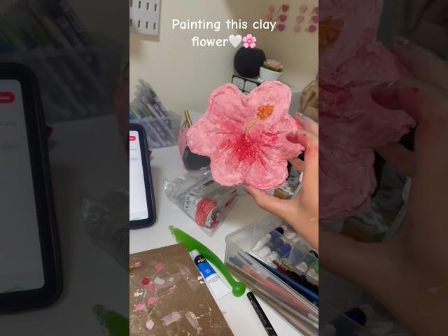 Making a clay flower #somestuff #art #clay #painting #flower s er