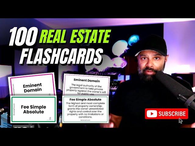 Real Estate Flashcards | 100 Top Vocab Words For The Real Estate Exam