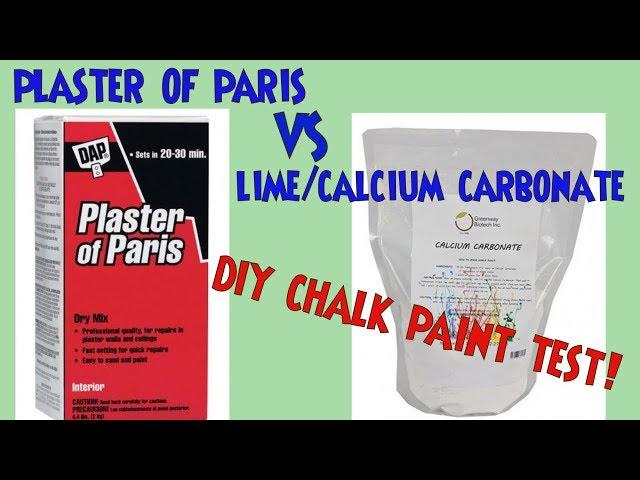 Plaster of Paris vs Calcium Carbonate (Lime) DIY Chalk Paint Test Challenge *Chalkpaint Recipe Test!