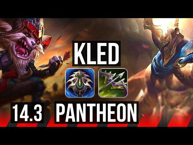 KLED vs PANTHEON (TOP) | 700+ games, 8/2/7 | EUW Master | 14.3