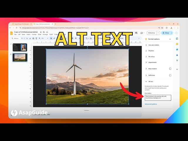 How to Add Alt Text to a Picture in Google Slides