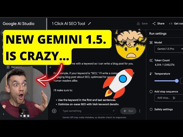 Gemini 1.5: How to Create a FREE 1 Click AI SEO Tool in 11 Mins