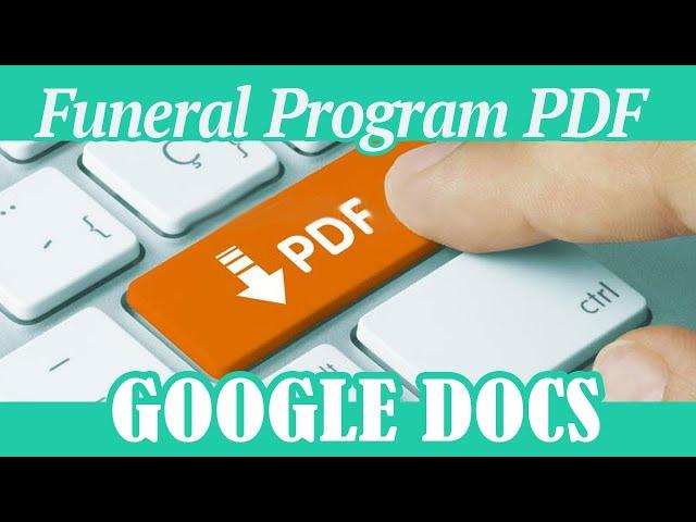 Create A PDF File Funeral Program Template - Google Docs