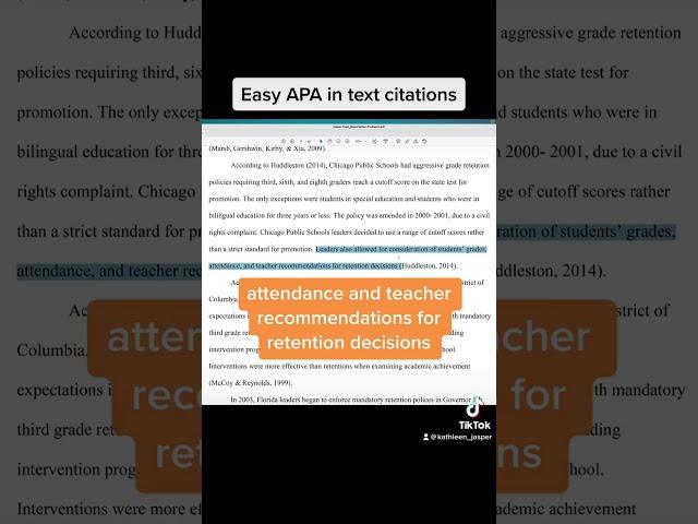 Easy APA In-Text Citations