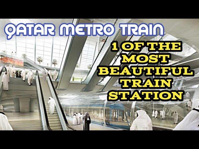 DOHA QATAR METRO TRAIN STATION 1 OF THE MOST BEAUTIFUL AND CLEAN TRAIN STATION