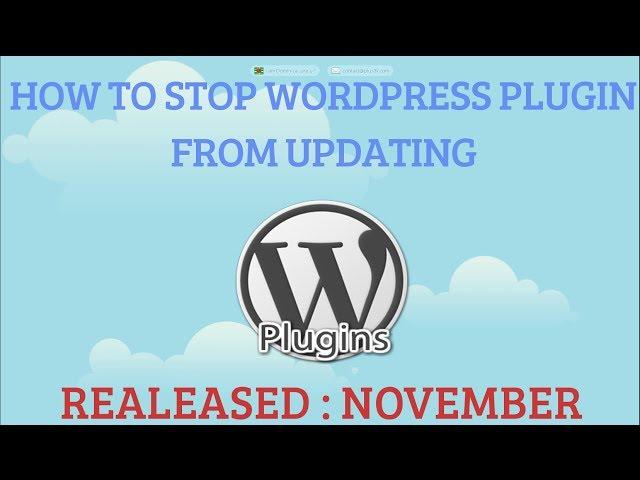 How To Stop WordPress Plugin From Updating (No WordPress Notification)