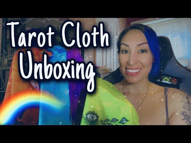 Tarot Cloth Unboxing for my Kickstarter  | Colorful Altar Cloths