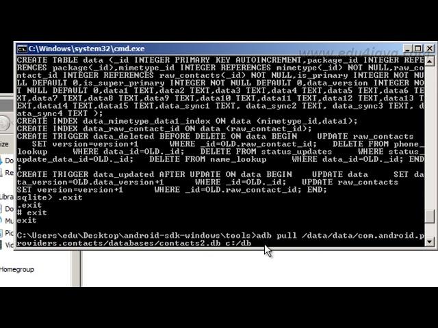 Programming Tutorial  adb exe and SQLite