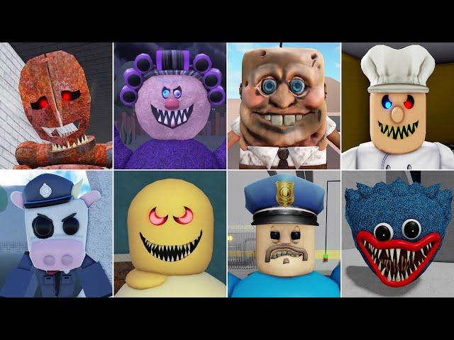 Scary Roblox  Speed Run in 8 Obby COW COP'S PRISON - ESCAPE CREEPBOB - BARRY'S RUN - GRANDMA'S HOUSE