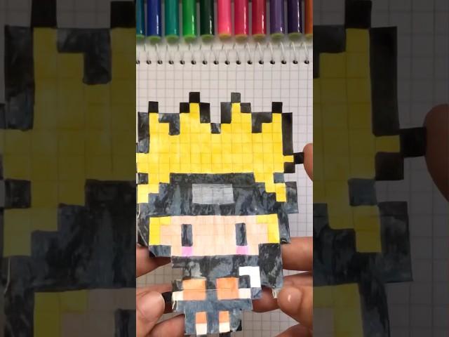 Pixel Art - How To Draw Naruto #pixelart #naruto #anime #shorts #drawing #asmr #art #pixeling #cute