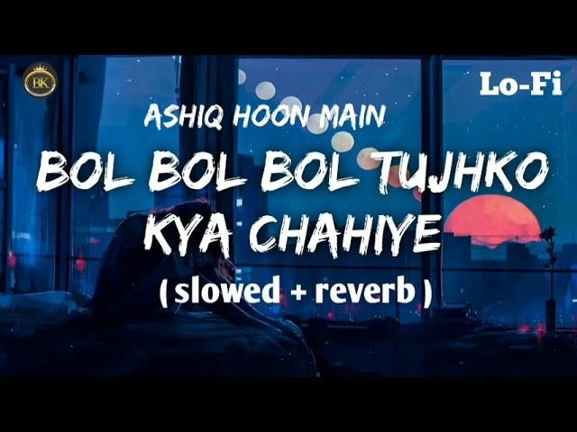 Bol Bol tujhko kya chahiye-(slowed-reverb) |aashiq hoon main full song | new lofi songs | shahrukh k