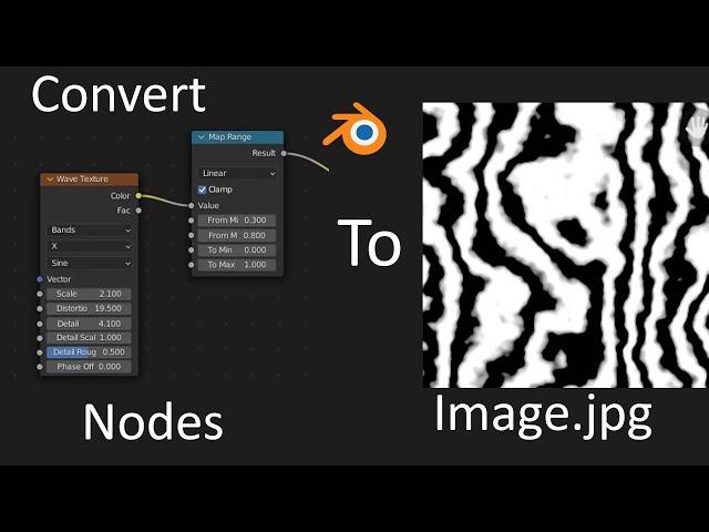 Convert Procedural nodes Materials to Texture Maps in blender