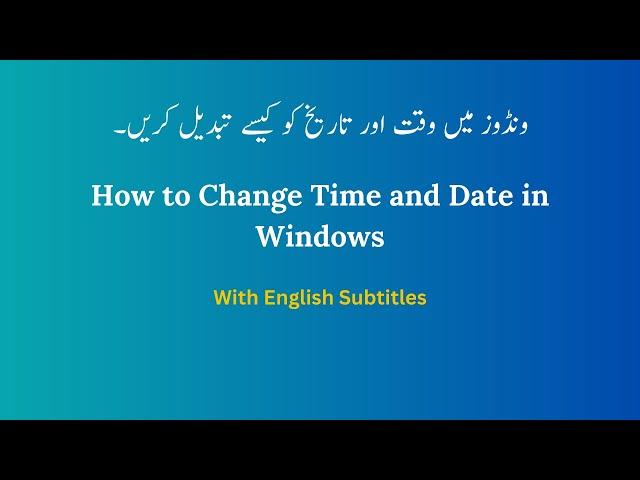 How to Change Time and Date in Windows | How to Set Time and Date in Windows 10 11 | WannaTech