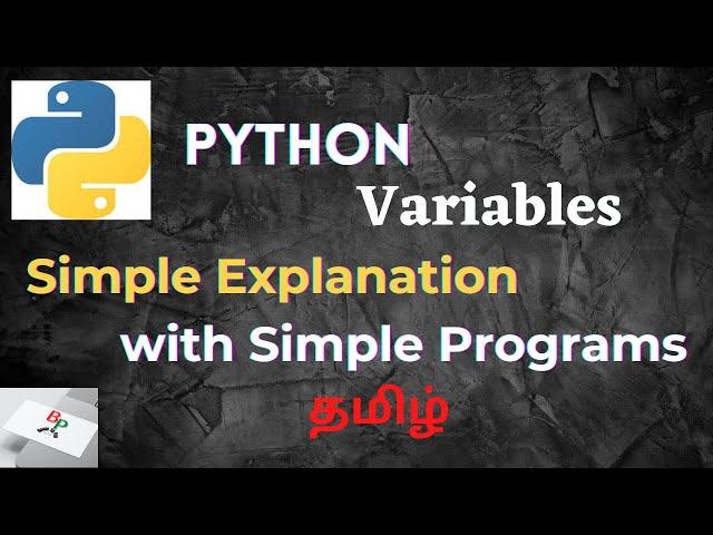 Python Variables in Tamil | Python Tutorial for Beginners-Python Series Part 7