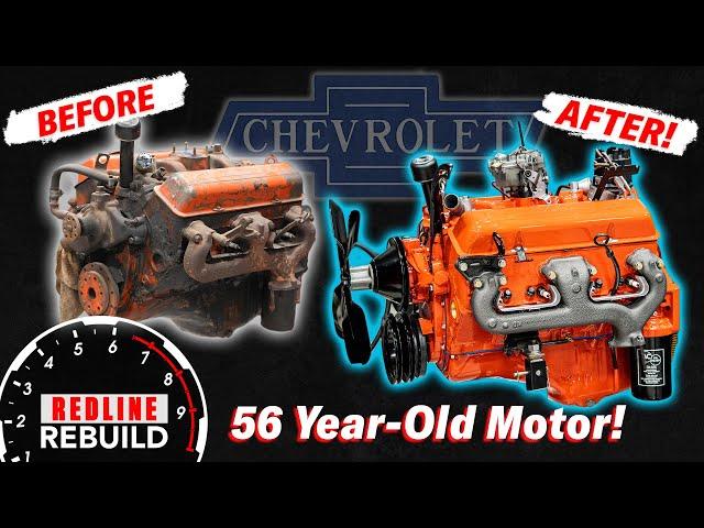 Crusty Chevy V-8 Engine Rebuild Time-Lapse and Stop-Motion | Redline Rebuild