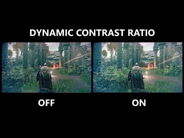 Dynamic Contrast Ratio ON OFF Comparison