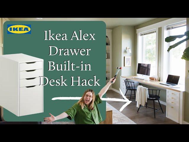 Ikea Alex Built-in Desk Hack! - Make your own built in desk using Ikea Alex Drawer Units